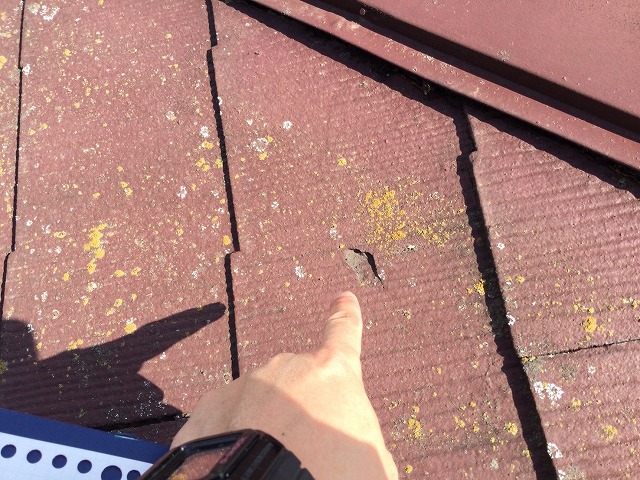 カラーベストの陥没